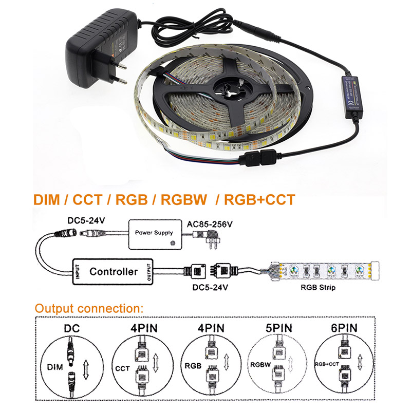 16.4ft Color Changing LED Strip Lights Kit, RF Remote Control 16.4ft Color Changing LED Strip Lights Kit, RF Remote Control